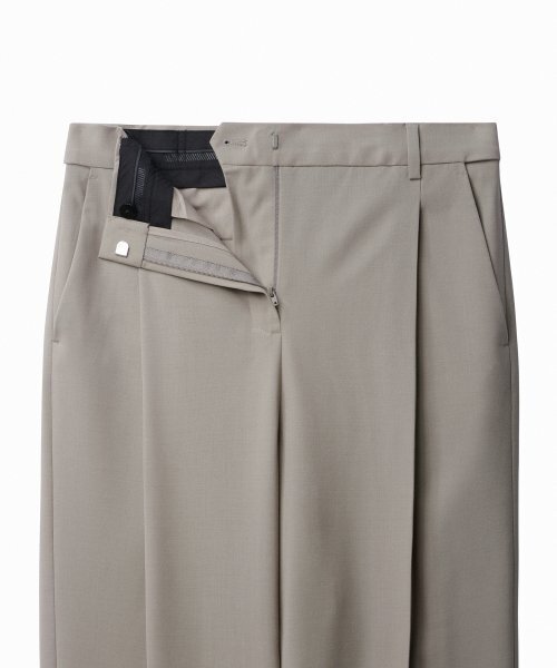 MUSINSA STANDARD WOMAN（ムシンサスタンダードウーマン）の「ウィメンズサマーウールワンタックワイドヒドゥンバンディングスラックス[ライトベージュ]（スラックス・レディース・その他・34/32/28/29/30/31/24/25/26/27）」の3枚目の写真