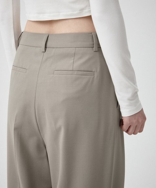 MUSINSA STANDARD WOMAN（ムシンサスタンダードウーマン）の「ウィメンズサマーウールワンタックワイドヒドゥンバンディングスラックス[ライトベージュ]（スラックス・レディース・その他・34/32/28/29/30/31/24/25/26/27）」の7枚目の写真