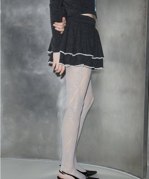 ROSEFRANTZ（ロゼフランツ）の「Lace Cancan Mini Skirt [Charcoal]（スカート・レディース・チャコールグレー・OS）」の3枚目の写真