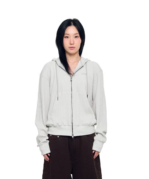 AAKAM(アーカム)の「Knitted Zip-Up Hoodie (Ivory)(パーカー・レディース・その他・2/1)」の2枚目の写真