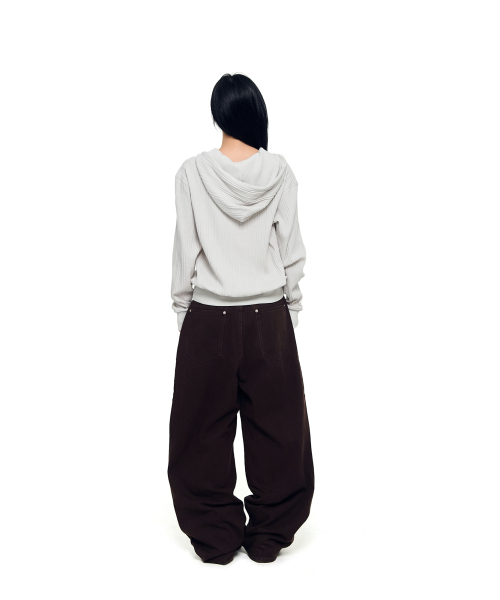 AAKAM(アーカム)の「Knitted Zip-Up Hoodie (Ivory)(パーカー・レディース・その他・2/1)」の6枚目の写真