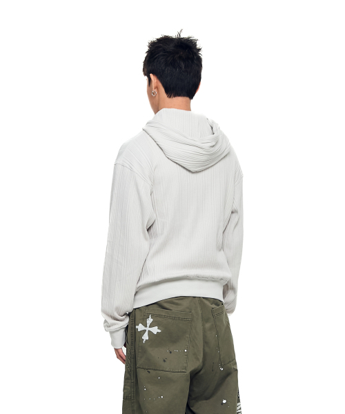 AAKAM(アーカム)の「Knitted Zip-Up Hoodie (Ivory)(パーカー・レディース・その他・2/1)」の9枚目の写真