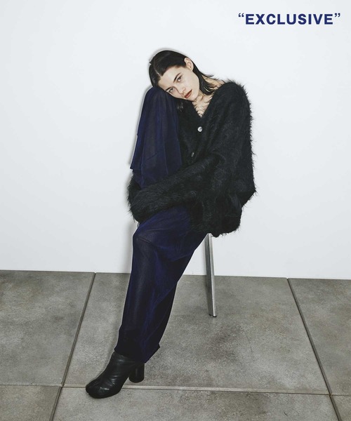 FETICO/フェティコ】別注 Velvet tulle shirring wide pants