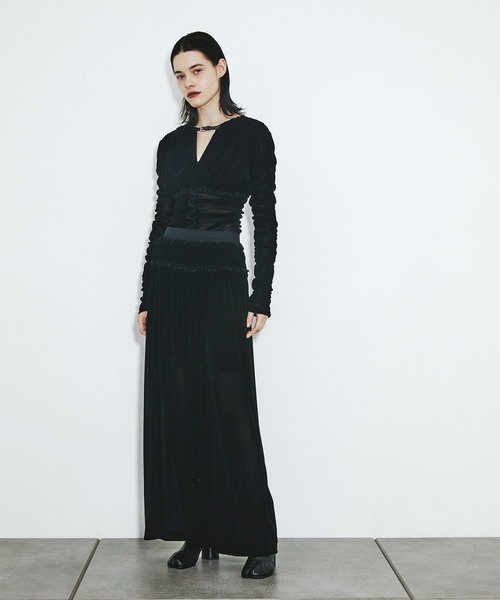 トップス FETICO ROSE VELVET TULLE SHIRRING TOP FETICO（フェティコ）公式通販｜THE TOKYO（ザトウキョウ）ONLINE