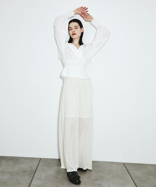 トップス FETICO ROSE VELVET TULLE SHIRRING TOP FETICO（フェティコ）公式通販｜THE TOKYO（ザトウキョウ）ONLINE