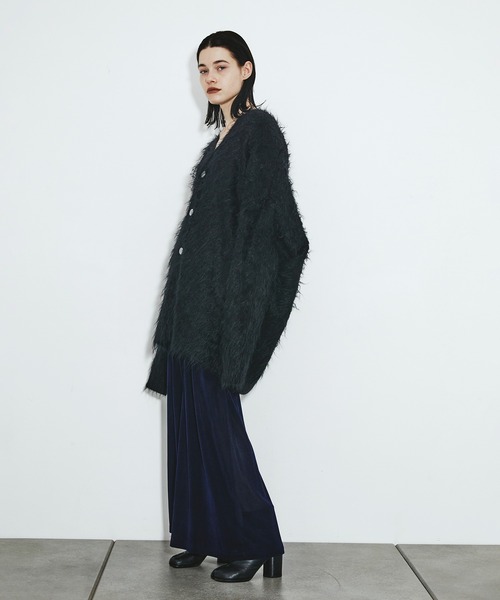 FETICO(フェティコ)の「【FETICO/フェティコ】別注 Velvet tulle shirring wide pants/ベルベットチュールシャーリングワイドパンツ(その他パンツ・レディース・ブラック/ネイビー/ホワイト・36/38)」の15枚目の写真