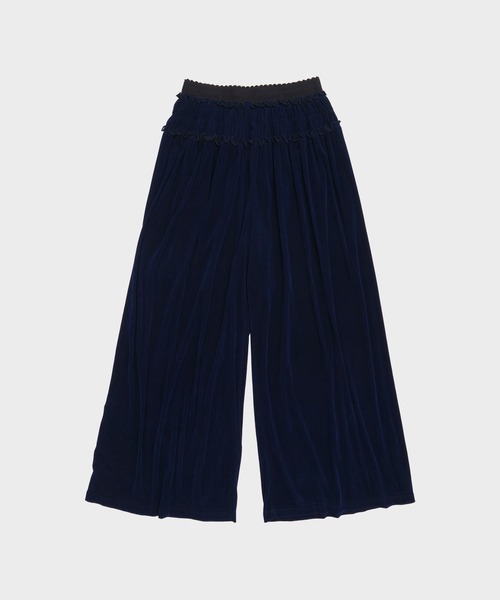 FETICO/フェティコ】別注 Velvet tulle shirring wide pants