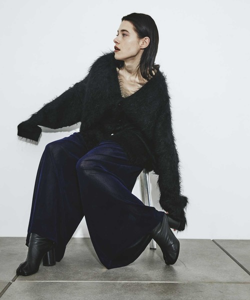FETICO/フェティコ】別注 Velvet tulle shirring wide pants