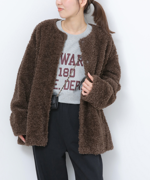 追加》ボアカラーレスジャケット（ブルゾン）｜JOURNAL STANDARD