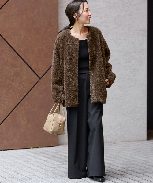 追加》ボアカラーレスジャケット（ブルゾン）｜JOURNAL STANDARD