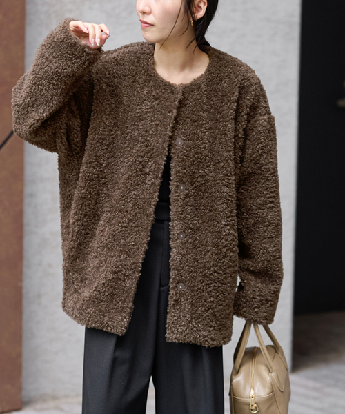 追加》ボアカラーレスジャケット（ブルゾン）｜JOURNAL STANDARD