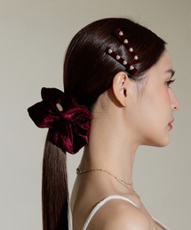 vacanza（ヴァカンザ）の「vacanza ハートパールベロア．ヘアゴムセット（シュシュ）」