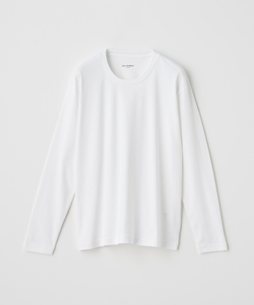 JOHN SMEDLEY(ジョンスメドレー)の「スビンコットン長袖Tシャツ(Tシャツ/カットソー・レディース・ホワイト・1/2)」の1枚目の写真