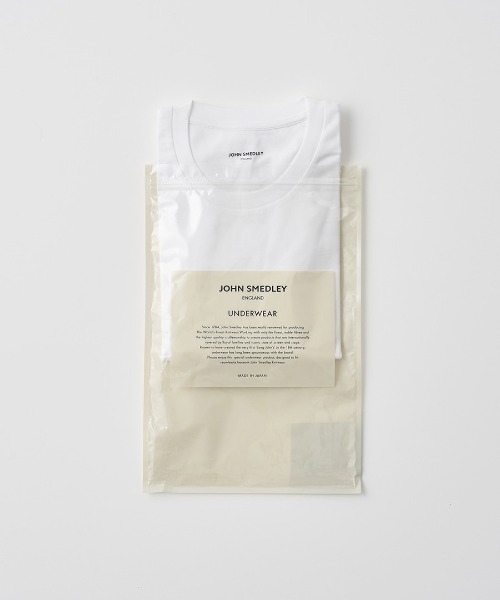 JOHN SMEDLEY(ジョンスメドレー)の「スビンコットン長袖Tシャツ(Tシャツ/カットソー・レディース・ホワイト・1/2)」の2枚目の写真
