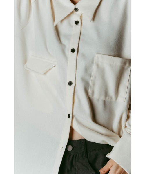 Knuth Marf（クヌースマーフ）の「warm string shirt（シャツ/ブラウス・レディース・アイボリー/グレー・FREE）」の15枚目の写真