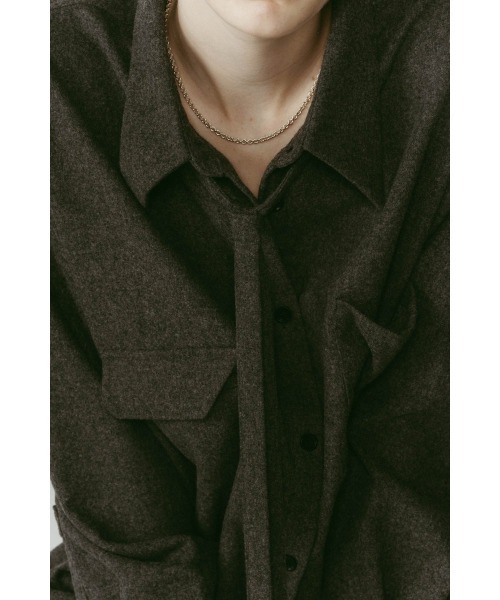 Knuth Marf（クヌースマーフ）の「warm string shirt（シャツ/ブラウス・レディース・アイボリー/グレー・FREE）」の5枚目の写真