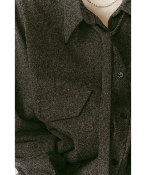 Knuth Marf（クヌースマーフ）の「warm string shirt（シャツ/ブラウス・レディース・アイボリー/グレー・FREE）」の6枚目の写真