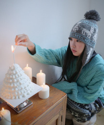 FUN FROM FUN（ファンフロムファン）の「Nomad Handmade Earmuff, Charcoal（ニットキャップ/ビーニー）」