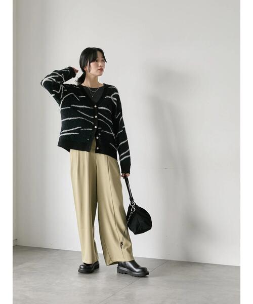 Samansa Mos2 blue（サマンサモスモスブルー）の「◎ニュアンス柄ニットCD（カーディガン/ボレロ・レディース・グレー/ブラック/キナリ・F）」の22枚目の写真