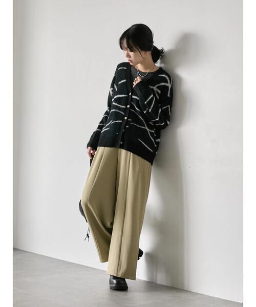 Samansa Mos2 blue（サマンサモスモスブルー）の「◎ニュアンス柄ニットCD（カーディガン/ボレロ・レディース・グレー/ブラック/キナリ・F）」の19枚目の写真