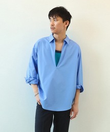 QUATTROCCHI（クアトロッキ）の「QUATTROCCHI / ディープ Vネック カプリシャツ（シャツ/ブラウス）」