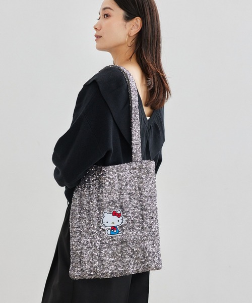 BARNYARDSTORM（バンヤードストーム）の「BARNYARDSTORM / 【HELLO KITTY】スパンコールトートバッグ（トートバッグ・レディース・ブラック/グレー・FREE）」の4枚目の写真