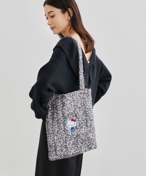BARNYARDSTORM（バンヤードストーム）の「BARNYARDSTORM / 【HELLO KITTY】スパンコールトートバッグ（トートバッグ・レディース・ブラック/グレー・FREE）」の5枚目の写真