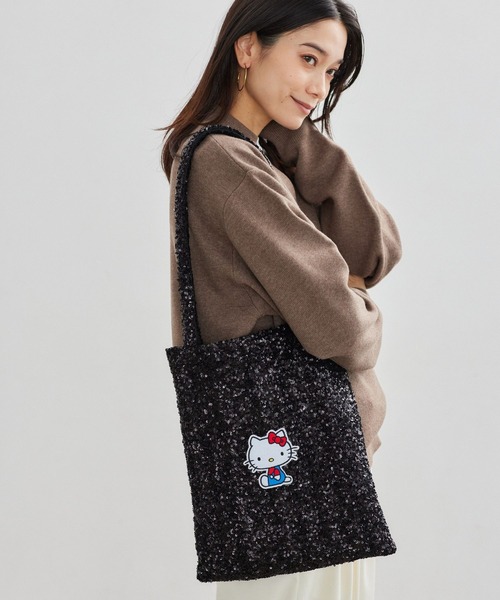 BARNYARDSTORM（バンヤードストーム）の「BARNYARDSTORM / 【HELLO KITTY】スパンコールトートバッグ（トートバッグ・レディース・ブラック/グレー・FREE）」の8枚目の写真
