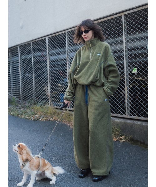 DISCUS(ディスカス)の「DISCUS FLEECE WIDE PANTS(その他パンツ・レディース・チョコ/カーキ・36/38)」の6枚目の写真