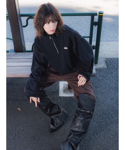 DISCUS(ディスカス)の「DISCUS FLEECE WIDE PANTS(その他パンツ・レディース・チョコ/カーキ・36/38)」の7枚目の写真