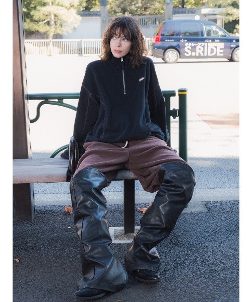 DISCUS(ディスカス)の「DISCUS FLEECE WIDE PANTS(その他パンツ・レディース・チョコ/カーキ・36/38)」の8枚目の写真