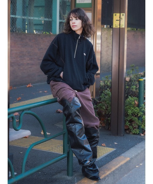 DISCUS(ディスカス)の「DISCUS FLEECE WIDE PANTS(その他パンツ・レディース・チョコ/カーキ・36/38)」の9枚目の写真