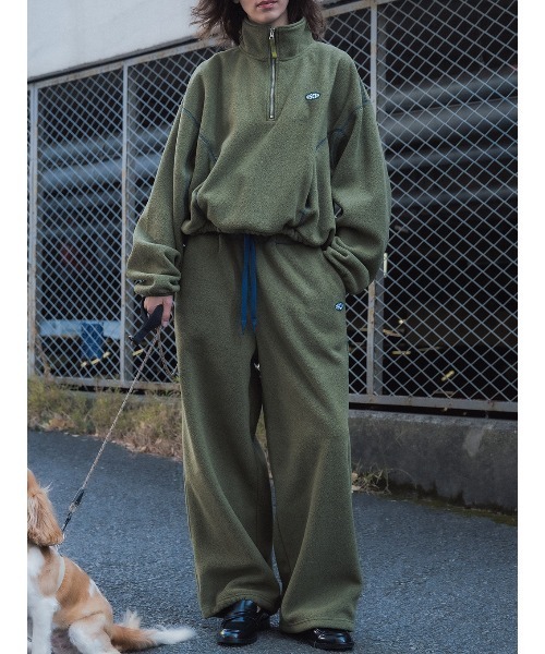 DISCUS(ディスカス)の「DISCUS FLEECE WIDE PANTS(その他パンツ・レディース・チョコ/カーキ・36/38)」の4枚目の写真