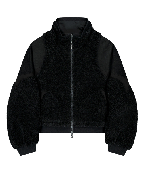 OJOS(オホス)の「Reversible Fleece Bomber Jacket / Black(その他アウター・レディース・その他・1/2/3)」の2枚目の写真