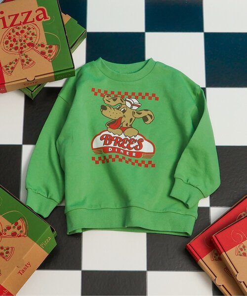 BREEZE(ブリーズ)の「アメリカンダイナートレーナー(スウェット・キッズ・その他11/ブルー/サックスブルー/アイボリー/その他12/グレー/キナリ/イエロー/オレンジ/グリーン・100/80/130/120/110/90/140)」の4枚目の写真