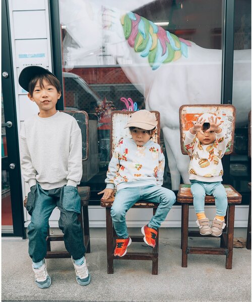 BREEZE(ブリーズ)の「アメリカンダイナートレーナー(スウェット・キッズ・その他11/ブルー/サックスブルー/アイボリー/その他12/グレー/キナリ/イエロー/オレンジ/グリーン・100/80/130/120/110/90/140)」の20枚目の写真