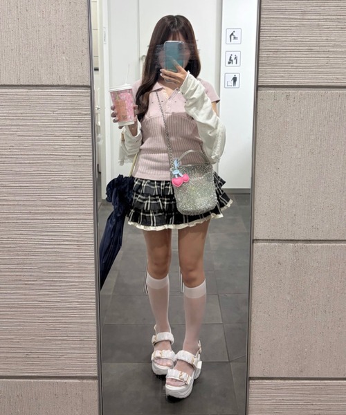 Shoes in Closet(シューズインクローゼット)の「【間もなく入荷!】+9.0㎝ 超軽量 厚底 スタイルアップソール シアー ギャザー ベルト サンダル 5482(サンダル・レディース・ホワイト/ブラック×ブラック/グレー/ピンク・L/M/S/XS/3L/LL)」の17枚目の写真