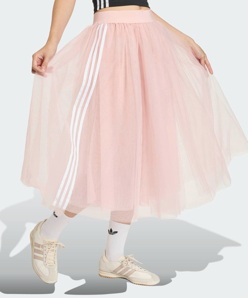 adidas（アディダス）の「アディダス オリジナルス チュールスカート / アディダスオリジナルス adidas Originals（スカート・レディース・ブラック/ピンク・XX-LARGE/X-SMALL/X-LARGE/SMALL/MEDIUM/LARGE）」の7枚目の写真