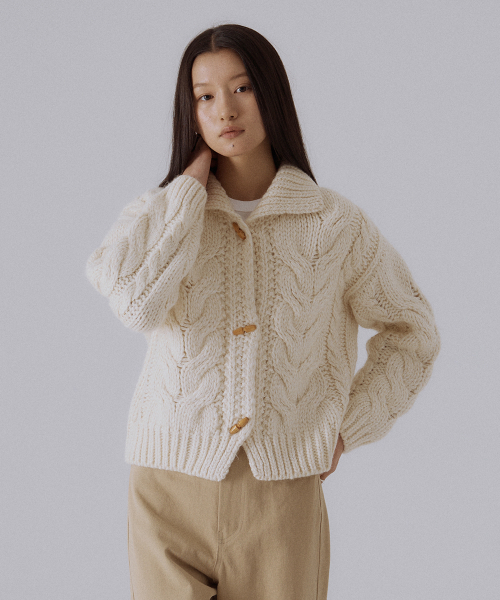 SILN(シルン)の「Aran wool knit cardigan (IVORY)(カーディガン/ボレロ・レディース・その他・FREE)」の1枚目の写真