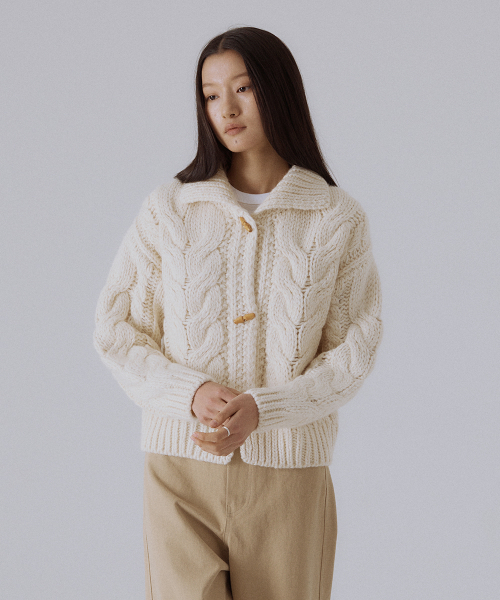 SILN(シルン)の「Aran wool knit cardigan (IVORY)(カーディガン/ボレロ・レディース・その他・FREE)」の3枚目の写真