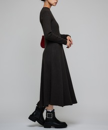 Narcissus（ナルシス）の「リブハイネックワンピース/シンプルニット/フレアワンピース（ワンピース）」