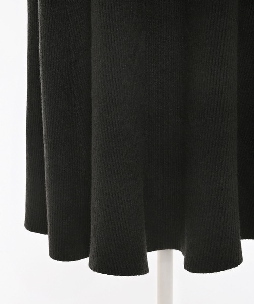 Narcissus（ナルシス）の「リブハイネックワンピース/シンプルニット/フレアワンピース（ワンピース・レディース・ブラック/グレー・FREE）」の12枚目の写真
