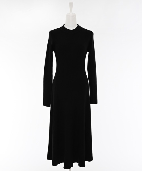 Narcissus（ナルシス）の「リブハイネックワンピース/シンプルニット/フレアワンピース（ワンピース・レディース・ブラック/グレー・FREE）」の13枚目の写真