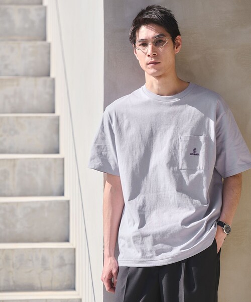 Gramicci(グラミチ)の「【別注】<Gramicci>GLR ドローストリング Tシャツ(Tシャツ/カットソー・メンズ・オフホワイト/ブラック/ライラック・M/L/XL)」の1枚目の写真