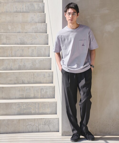 Gramicci(グラミチ)の「【別注】<Gramicci>GLR ドローストリング Tシャツ(Tシャツ/カットソー・メンズ・オフホワイト/ブラック/ライラック・M/L/XL)」の14枚目の写真