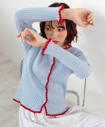 ABYS | 《26SS 新作》配色ステッチニットカーディガン(カーディガン/ボレロ)