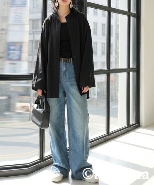 antiqua(アンティカ)の「バルーンスリーブ シャツ(シャツ/ブラウス・レディース・ブラック/ホワイト・ONESIZE)」の16枚目の写真