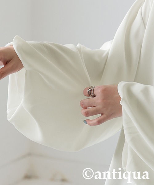 antiqua(アンティカ)の「バルーンスリーブ シャツ(シャツ/ブラウス・レディース・ブラック/ホワイト・ONESIZE)」の12枚目の写真