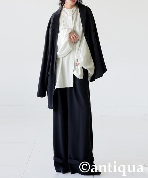 antiqua(アンティカ)の「バルーンスリーブ シャツ(シャツ/ブラウス・レディース・ブラック/ホワイト・ONESIZE)」の15枚目の写真