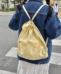 フロントファスナーナイロンナップサック